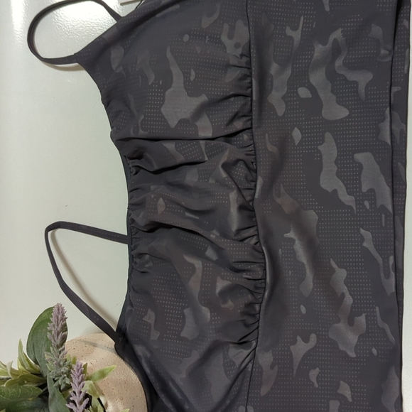 NWT Zyia Grey Battleship Camo Luxe Ruched Bra XXL - Picture 1 of 4